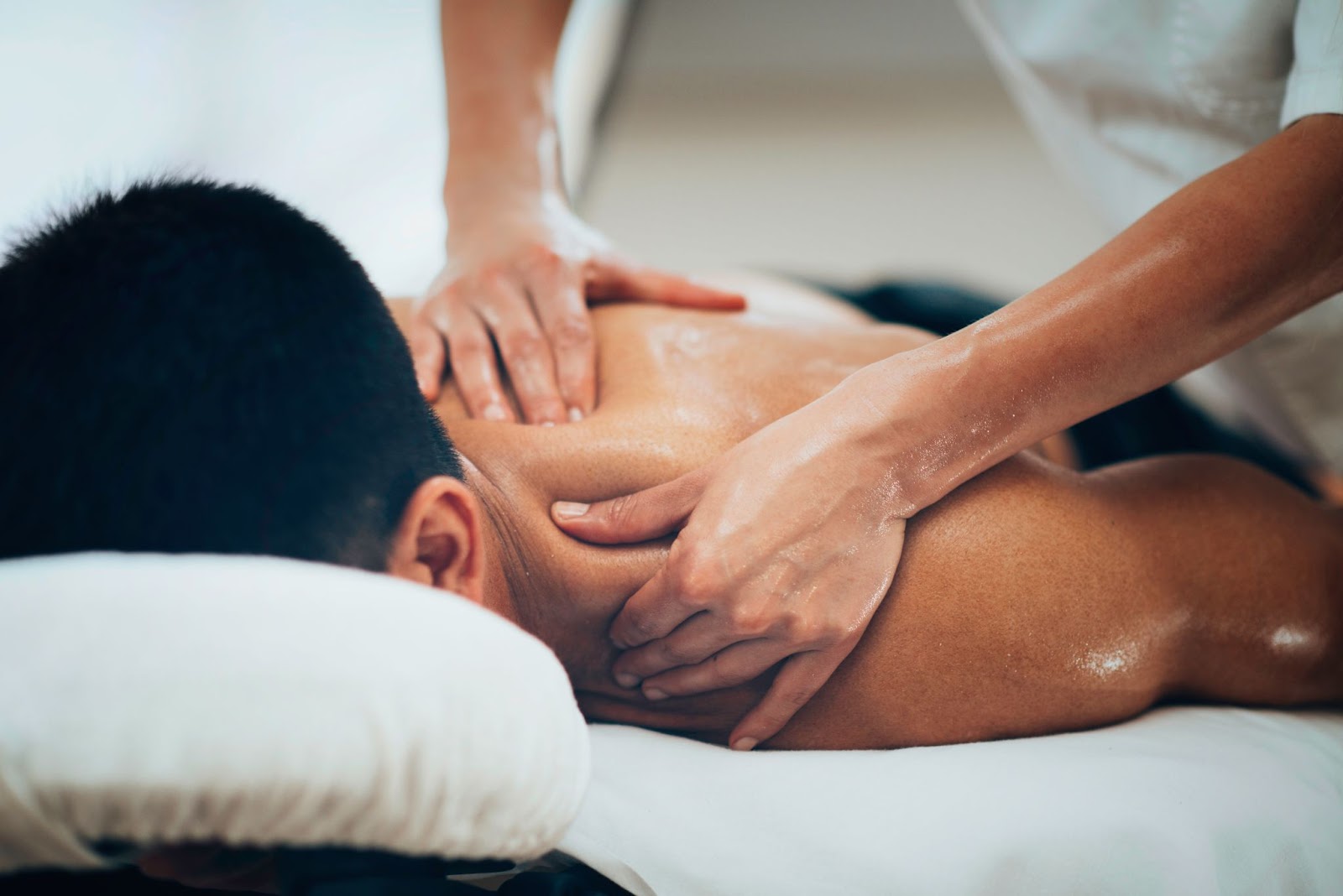A man getting a massage.